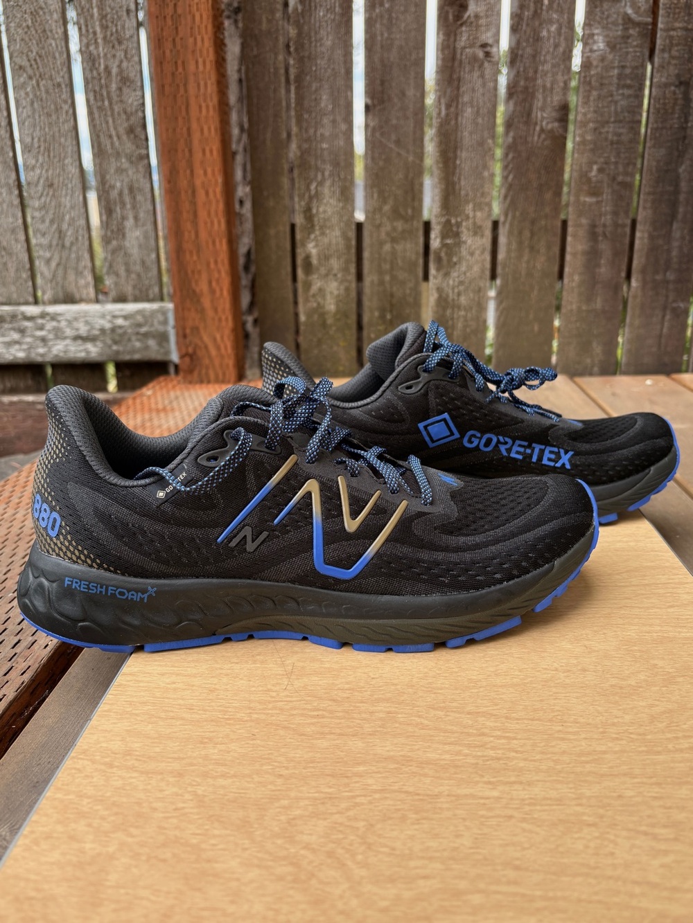 New Balance Men’s Fresh Foam X 880v13 Gore-Tex Black Blue Running Shoes Sz11 New